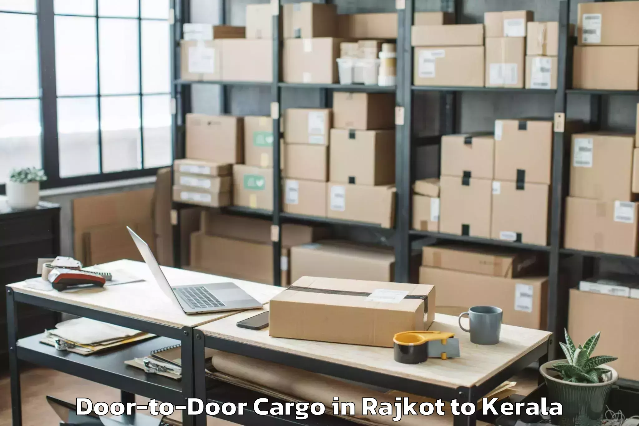 Quality Rajkot to Kodamthuruth Door To Door Cargo